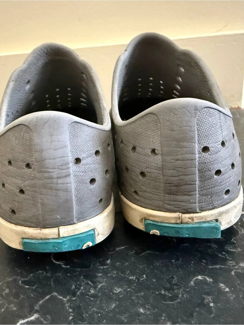 Native Jefferson Gray Perforated Slip-On Loafers size J3